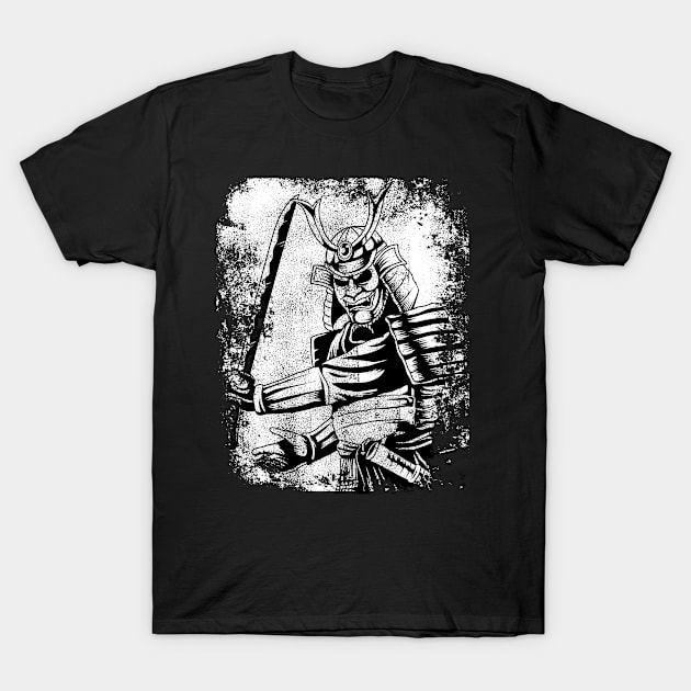 Bushido Samurai Vintage Samurai Gifts Men Warrior T-Shirt by PomegranatePower